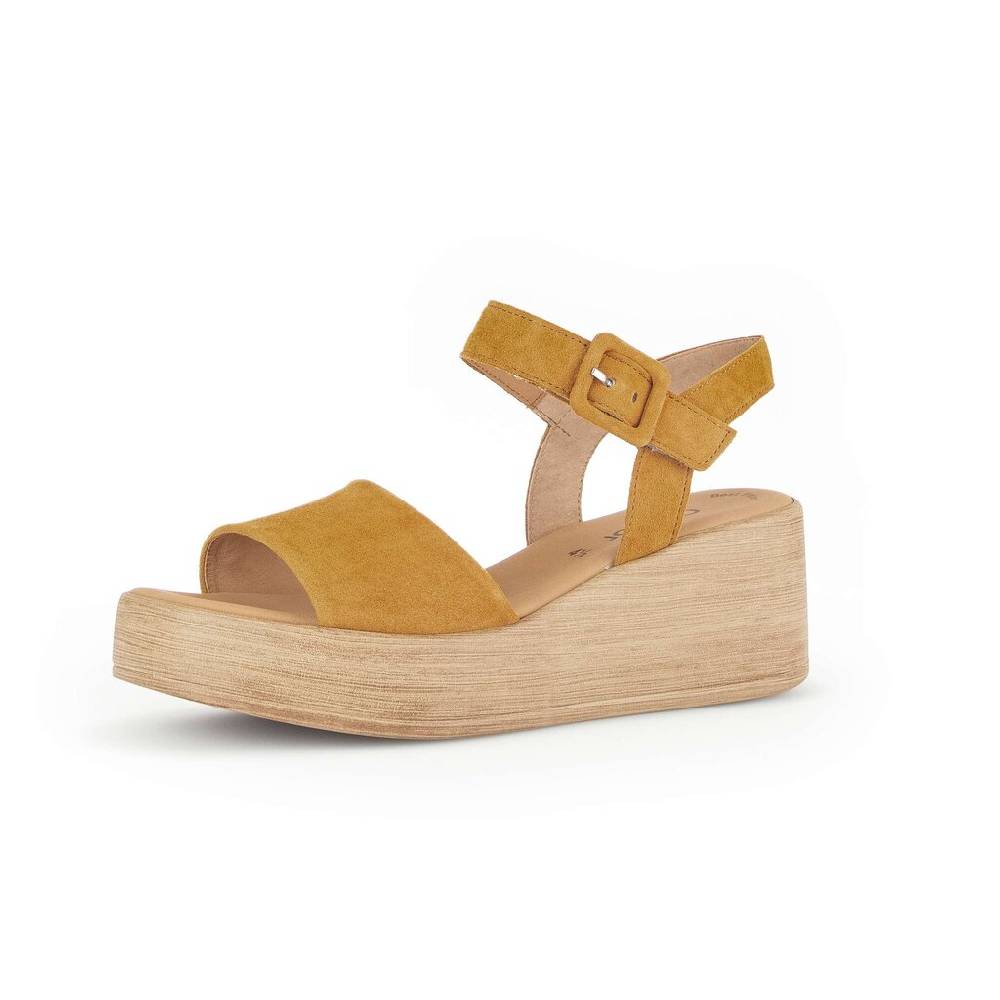 Pius Gabor Plateau Sandale Braun