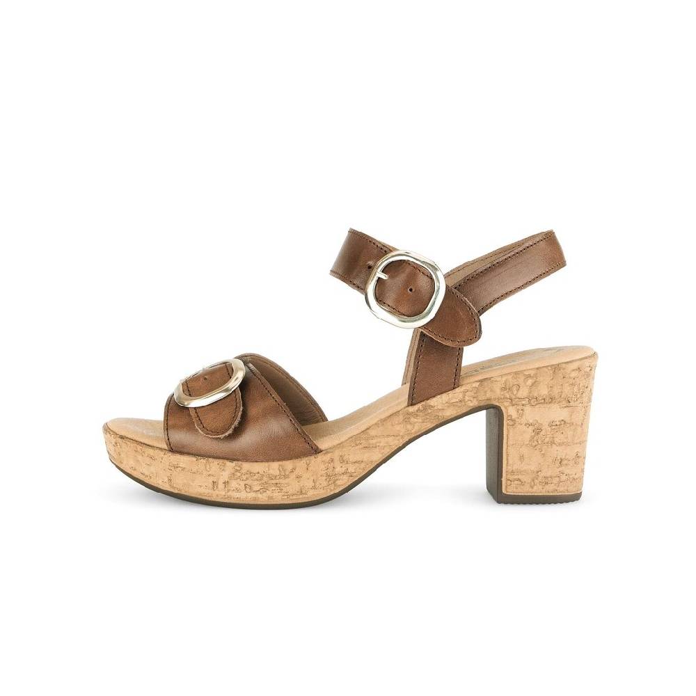 Pius Gabor Plateau Sandale braun