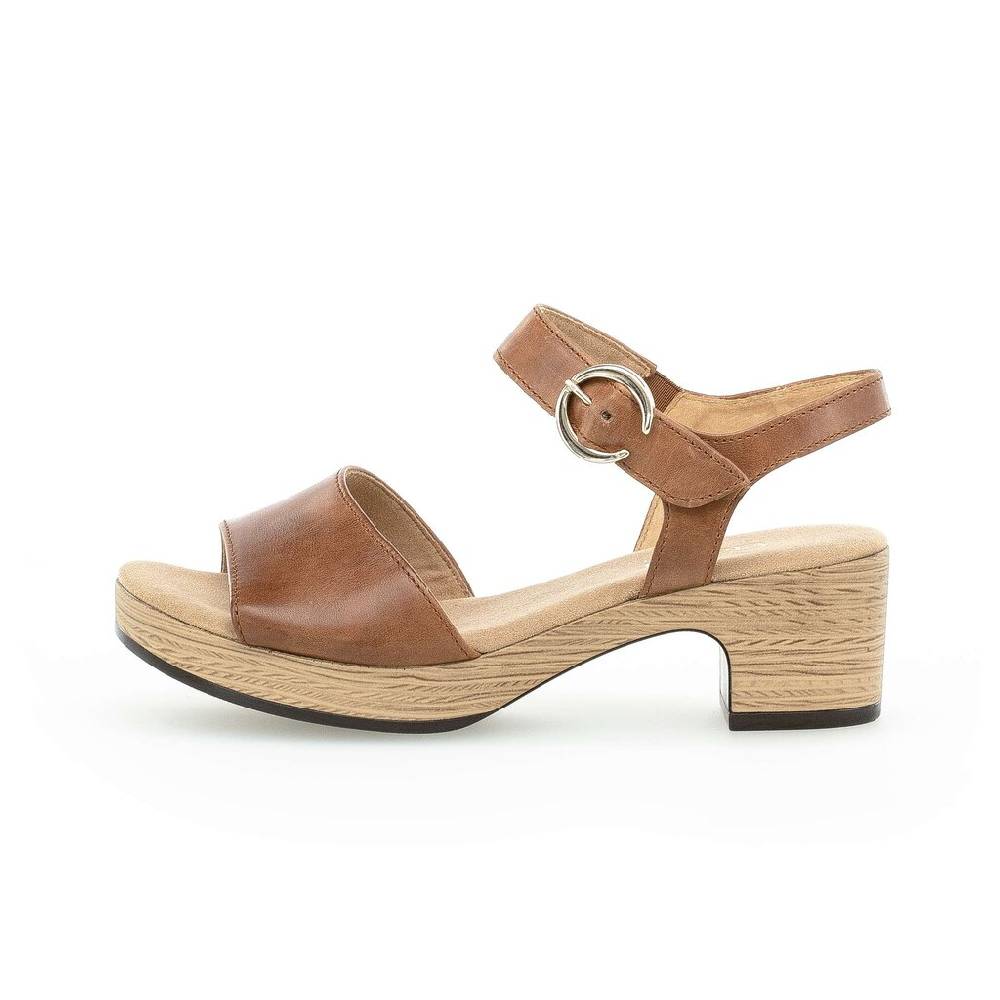 Pius Gabor Plateau Sandale braun