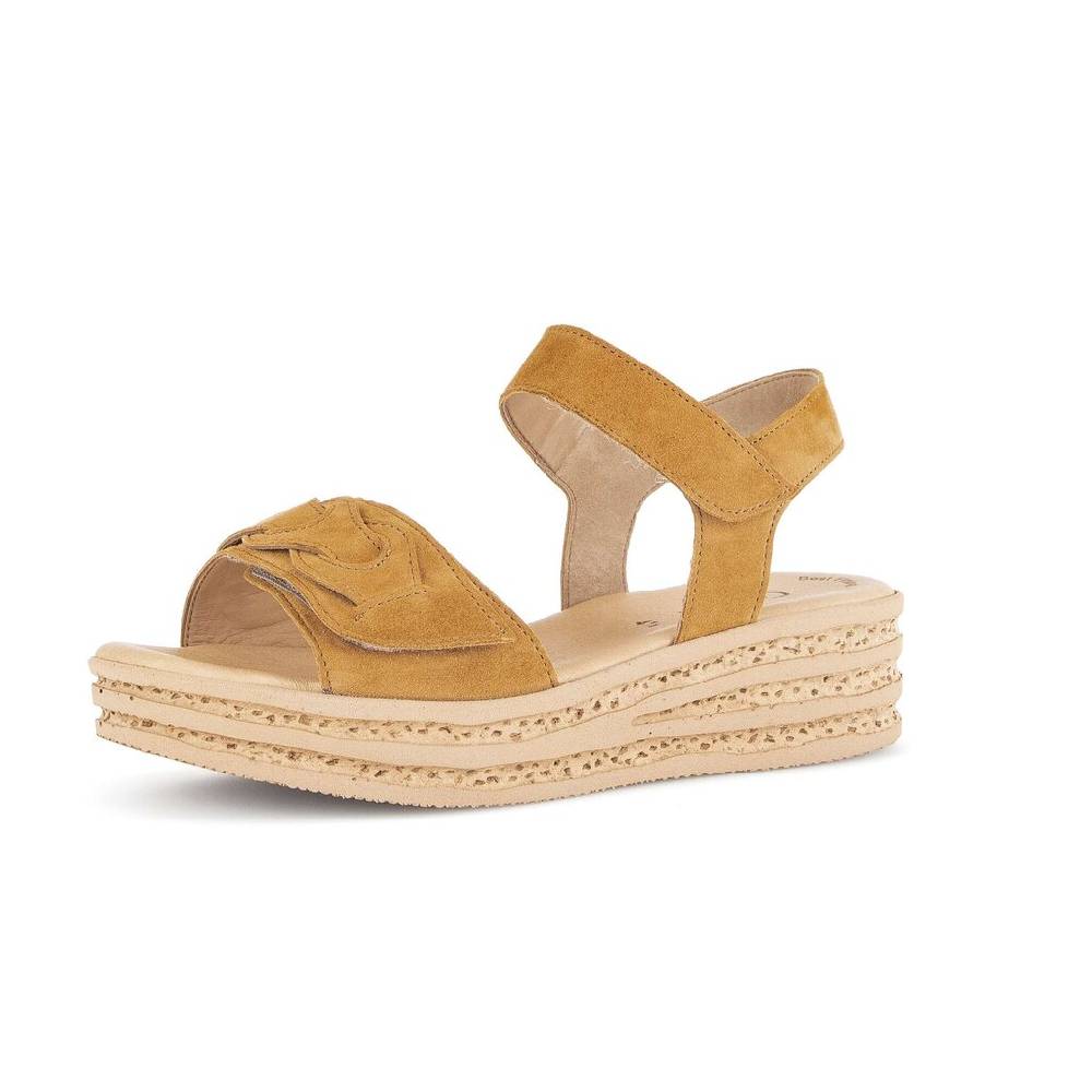 Pius Gabor Plateau Sandale Braun