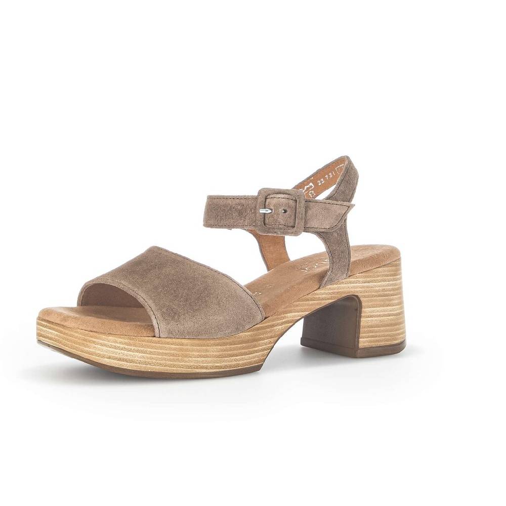 Pius Gabor Plateau Sandale Braun