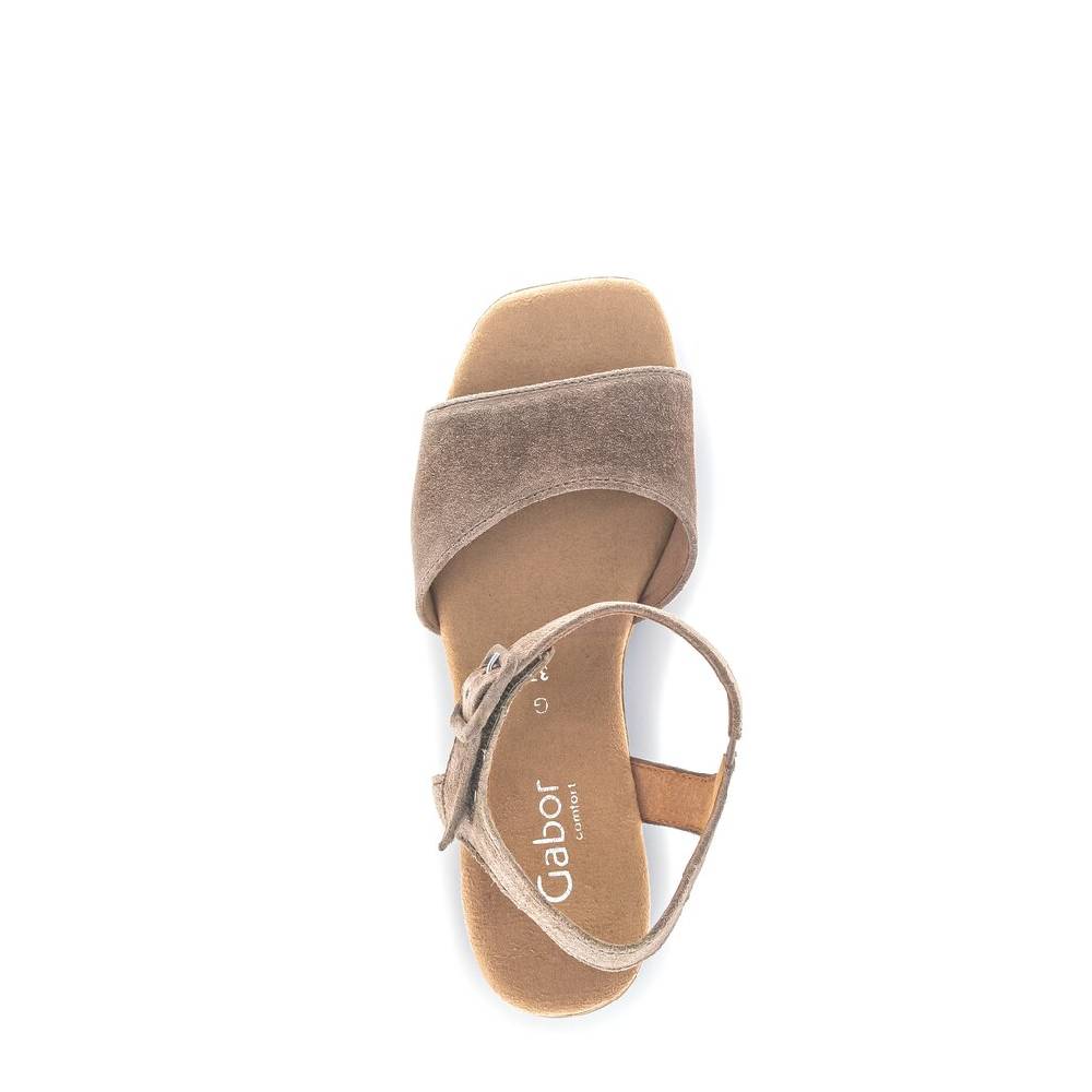 Pius Gabor Plateau Sandale Braun