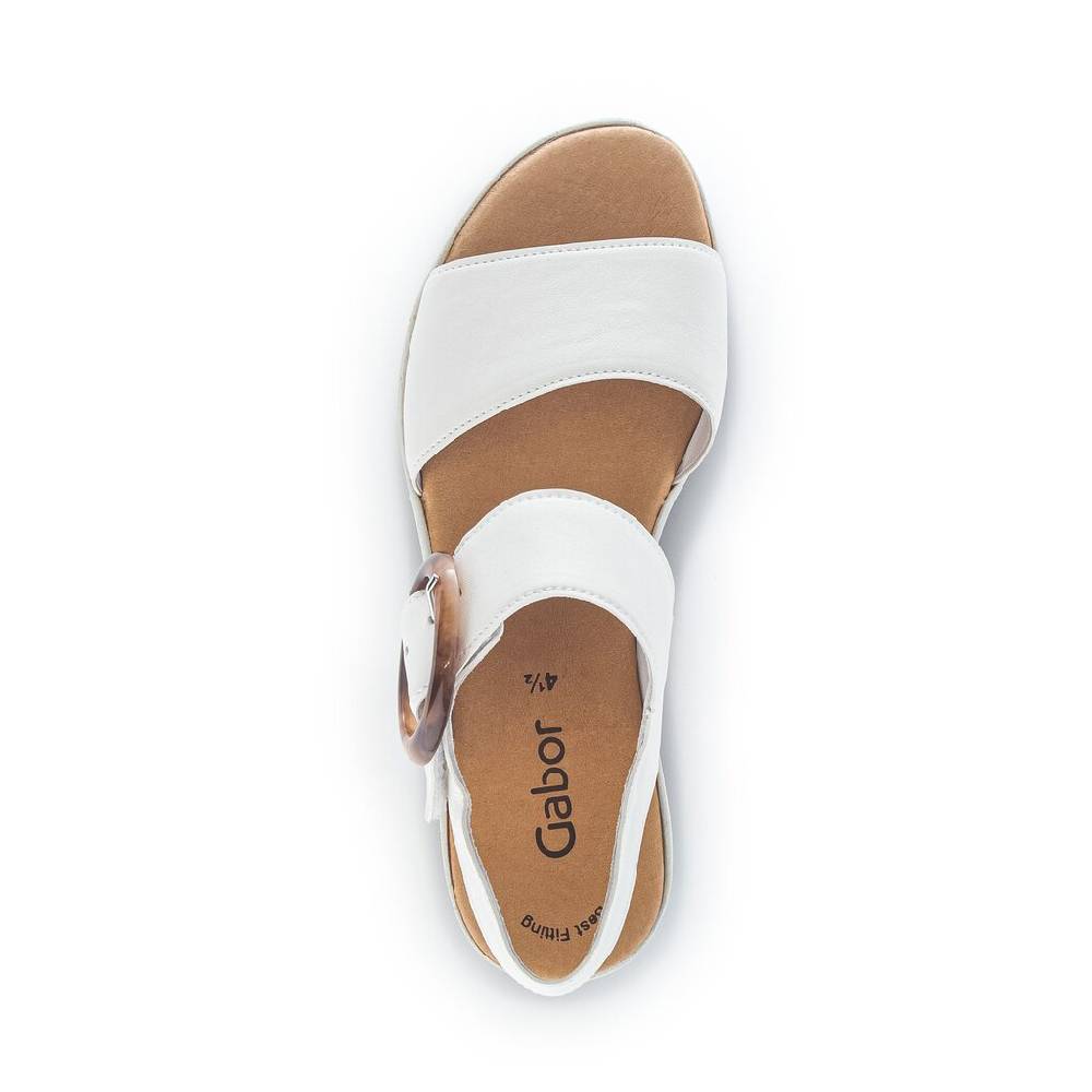Pius Gabor Plateau Sandale Creme