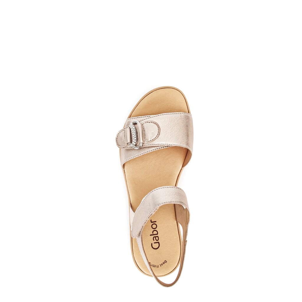 Pius Gabor Plateau Sandale Gold