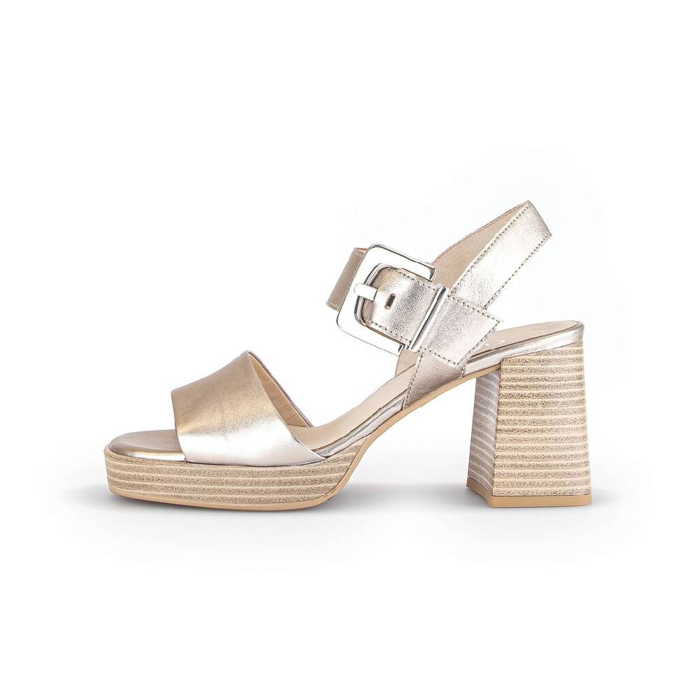 Pius Gabor Plateau Sandale gold