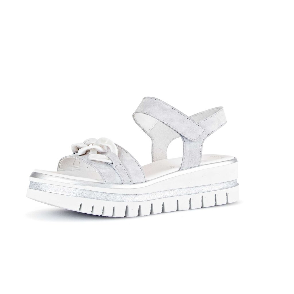 Pius Gabor Plateau Sandale Grau
