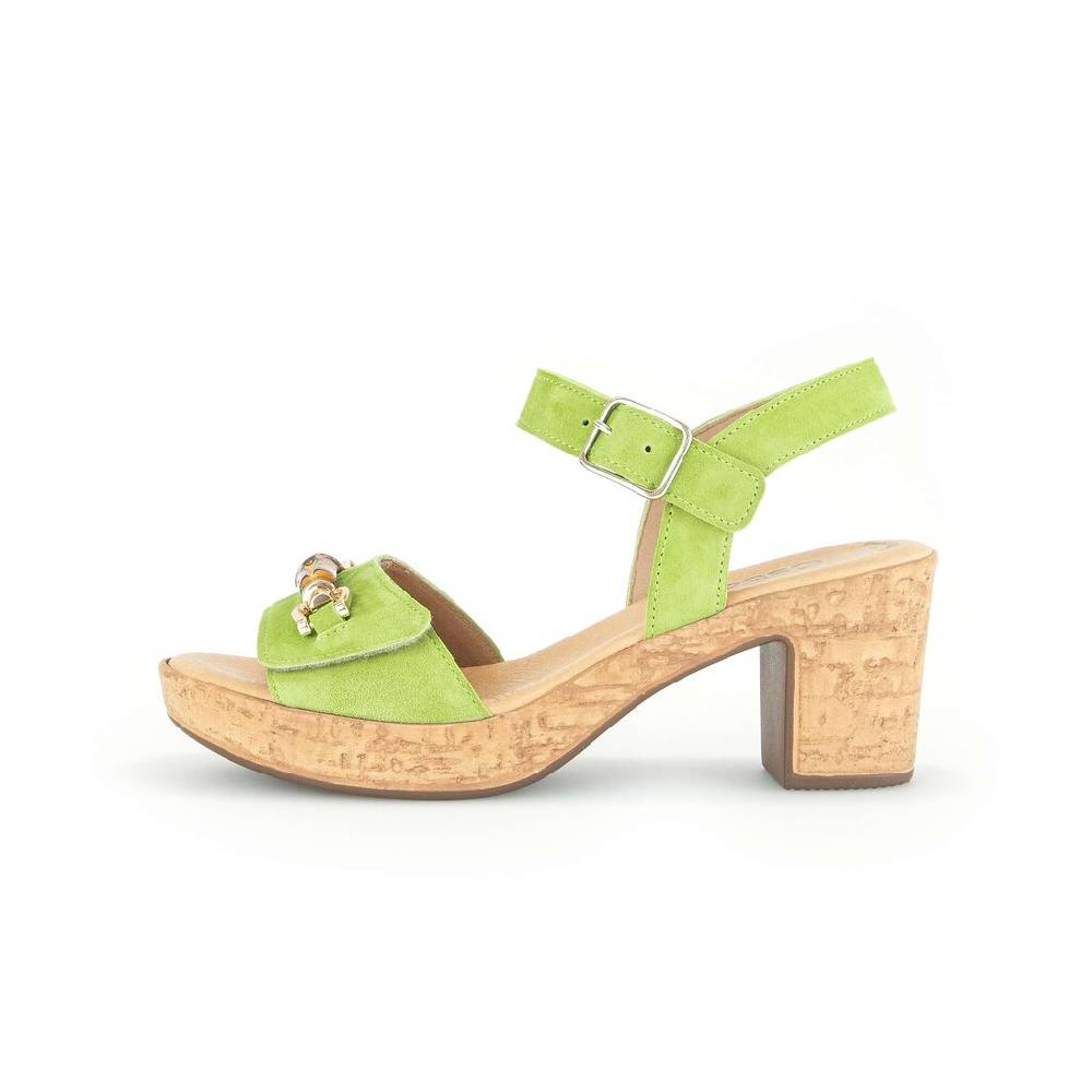 Pius Gabor Plateau Sandale grün