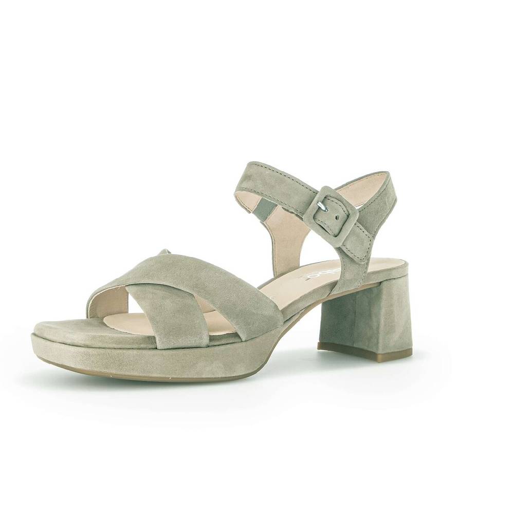 Pius Gabor Plateau Sandale Grün