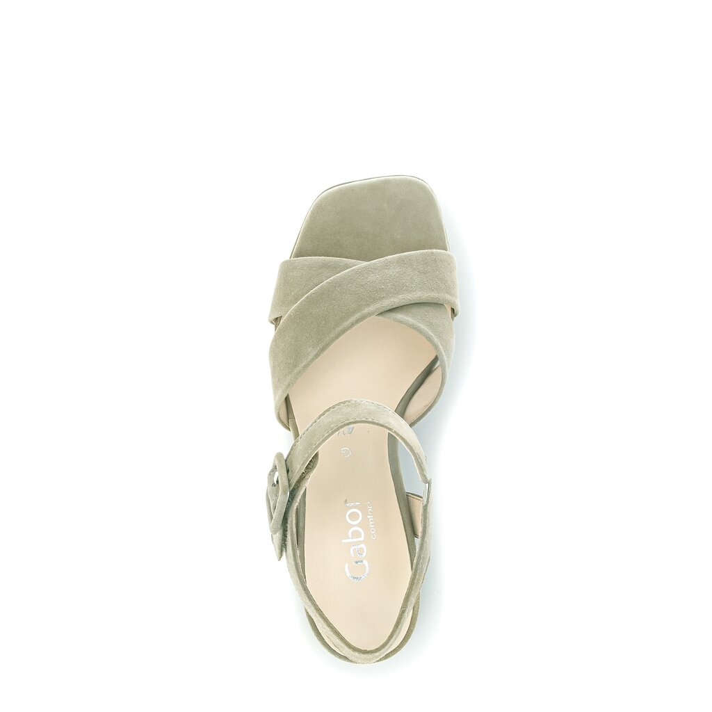 Pius Gabor Plateau Sandale Grün