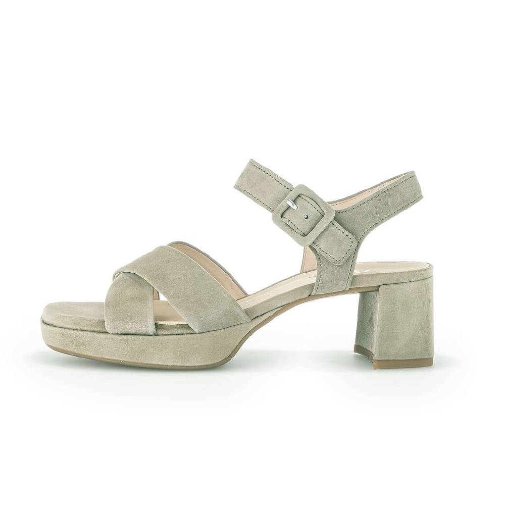 Pius Gabor Plateau Sandale grün