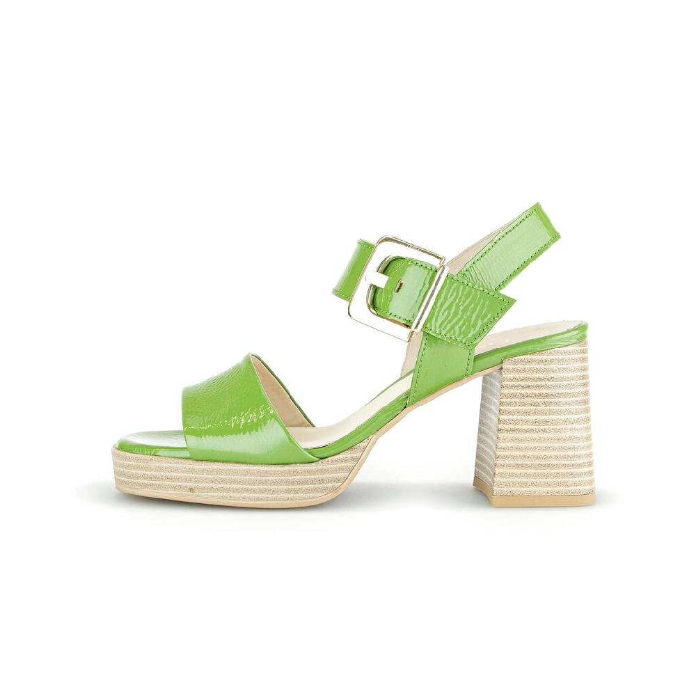 Pius Gabor Plateau Sandale grün