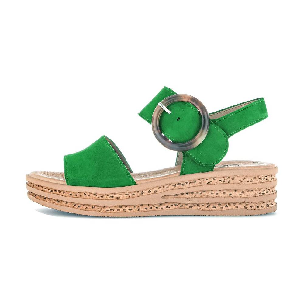 Pius Gabor Plateau Sandale grün