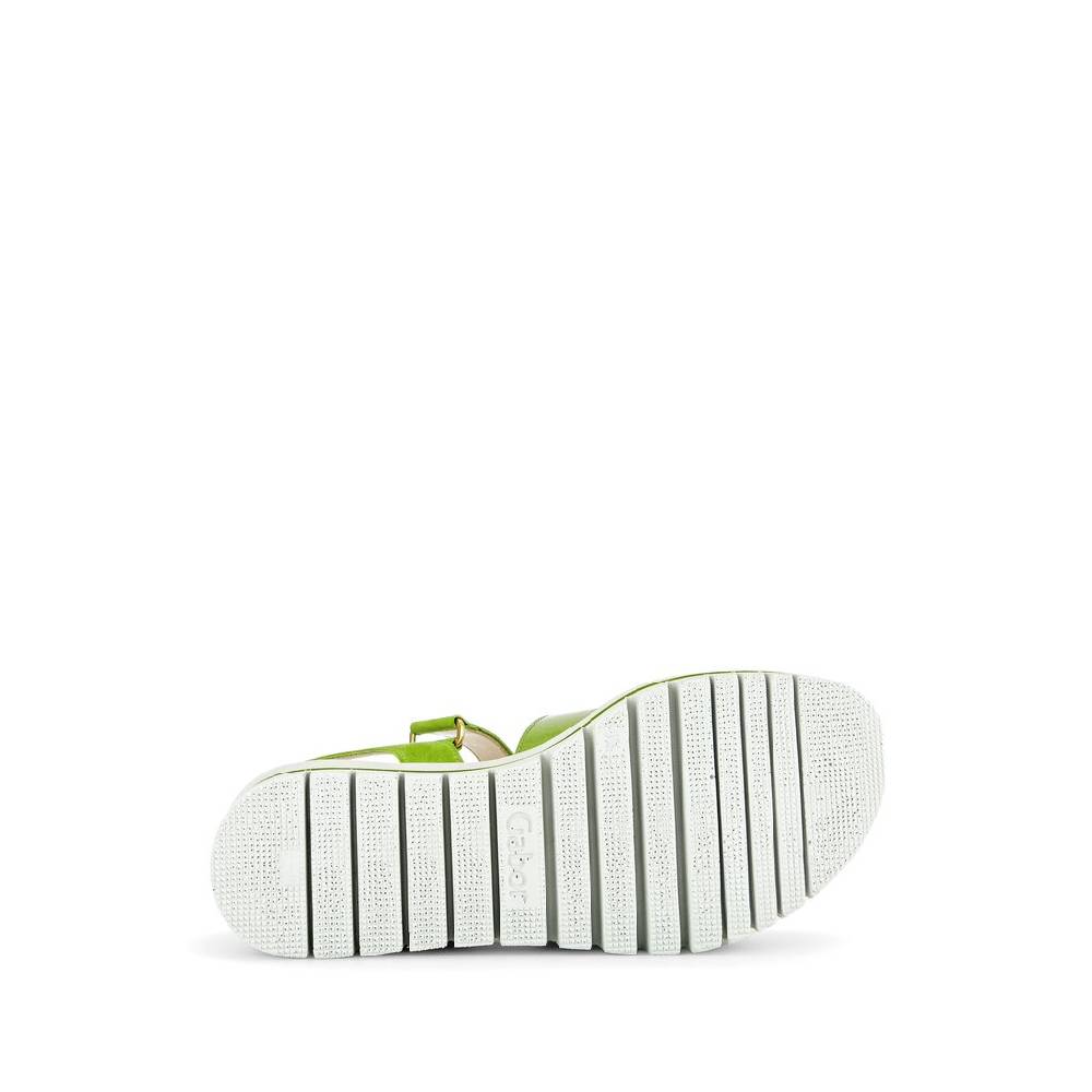 Pius Gabor Plateau Sandale Grün