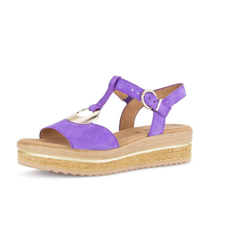 Pius Gabor Plateau Sandale Lila