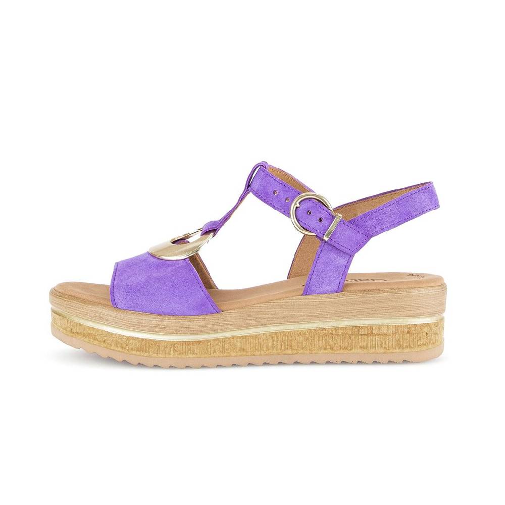 Pius Gabor Plateau Sandale lila