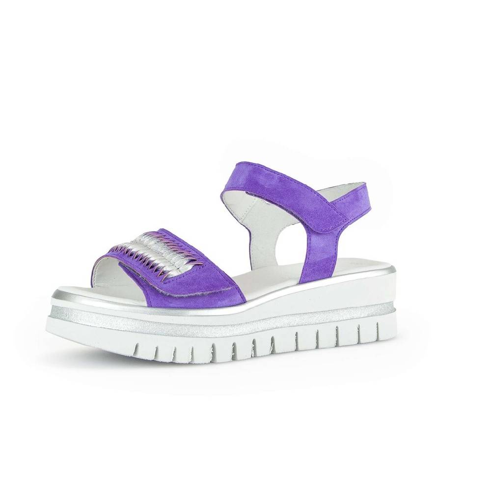Pius Gabor Plateau Sandale Lila
