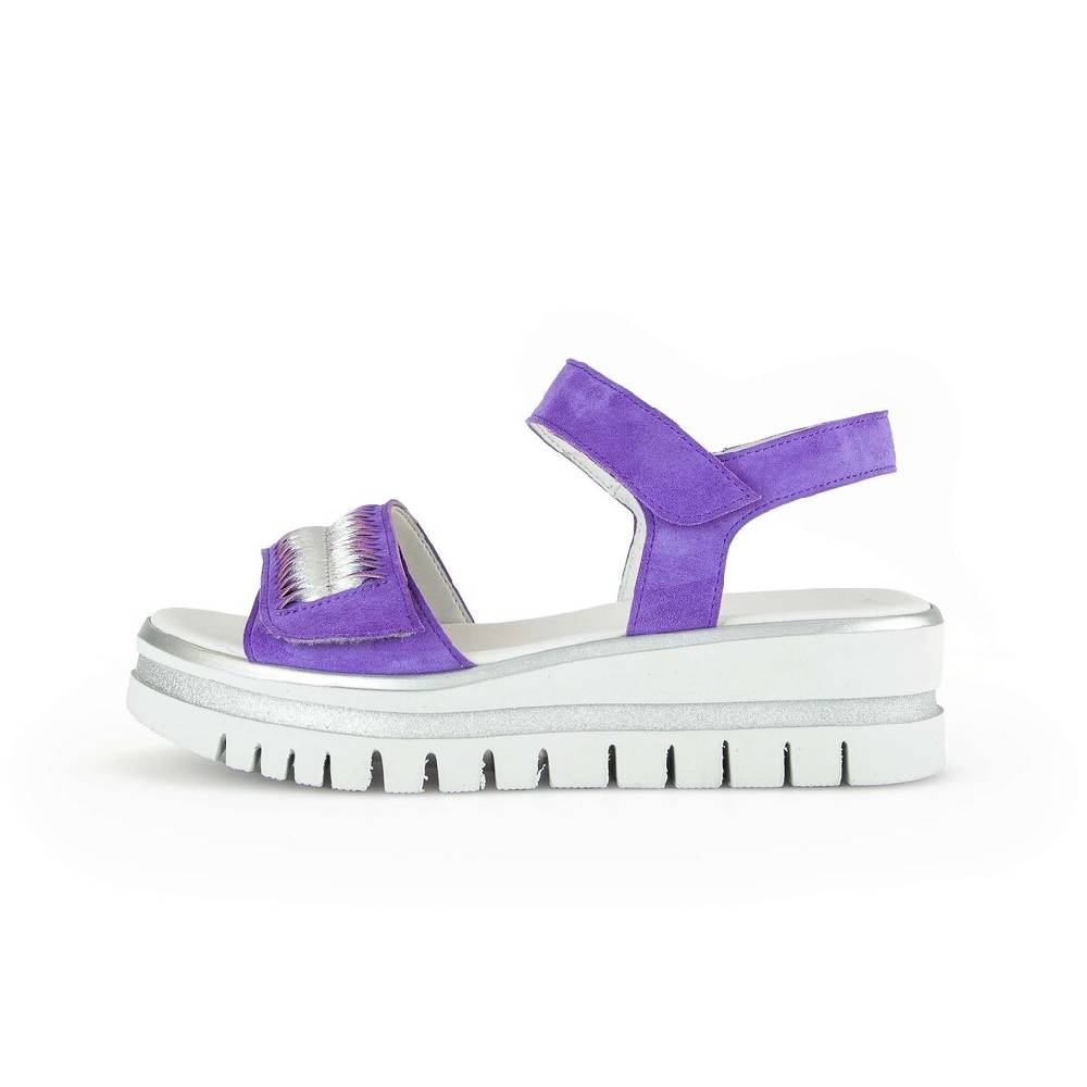 Pius Gabor Plateau Sandale lila