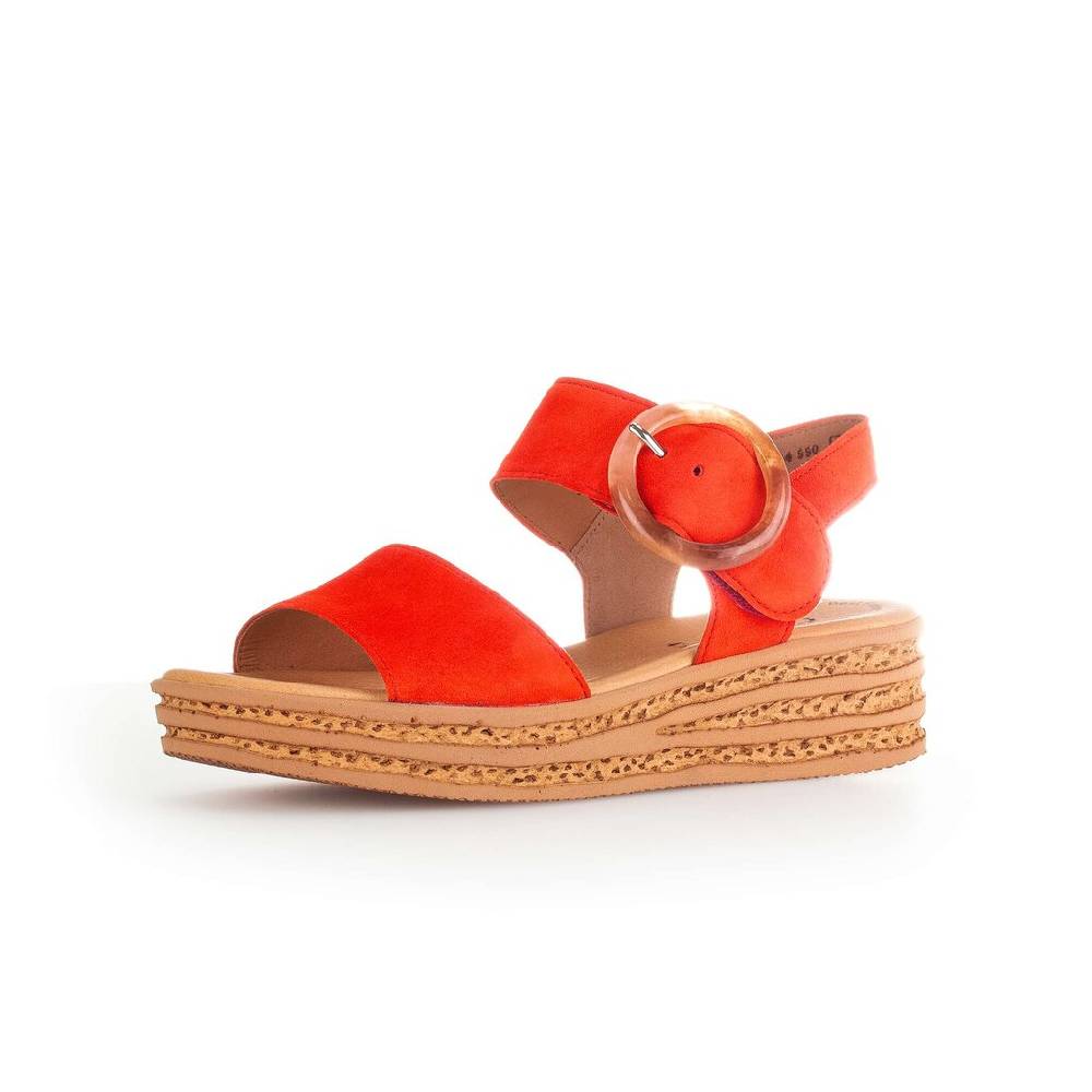 Pius Gabor Plateau Sandale Orange