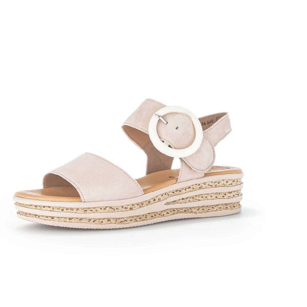 Pius Gabor Plateau Sandale Rosa