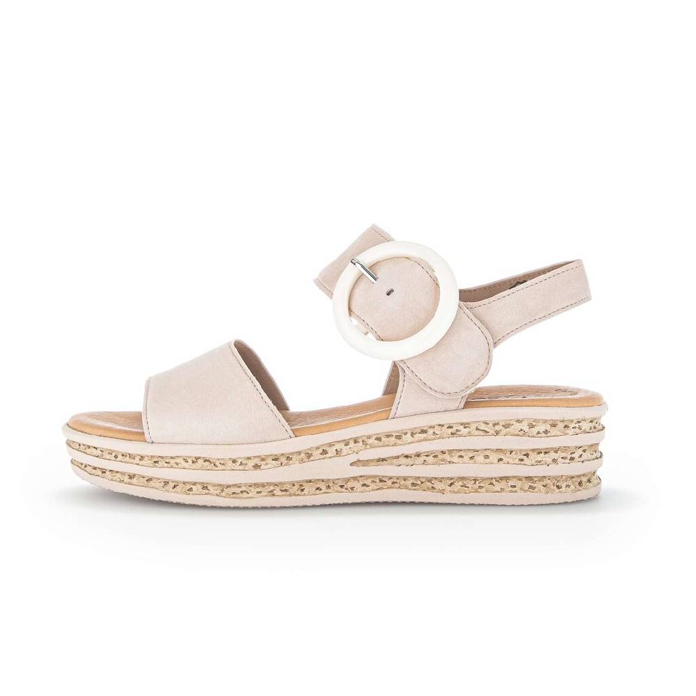 Pius Gabor Plateau Sandale rosa