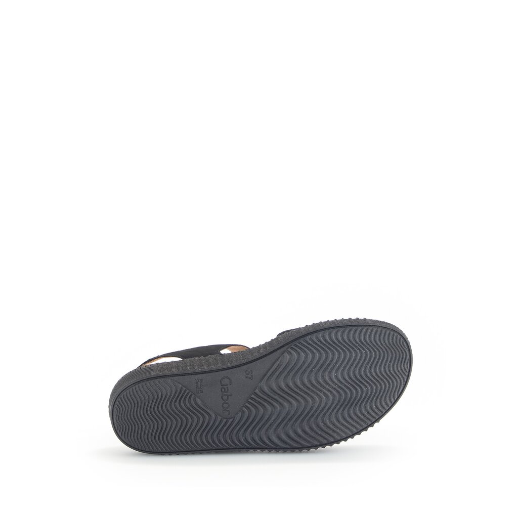 Pius Gabor Plateau Sandale Schwarz