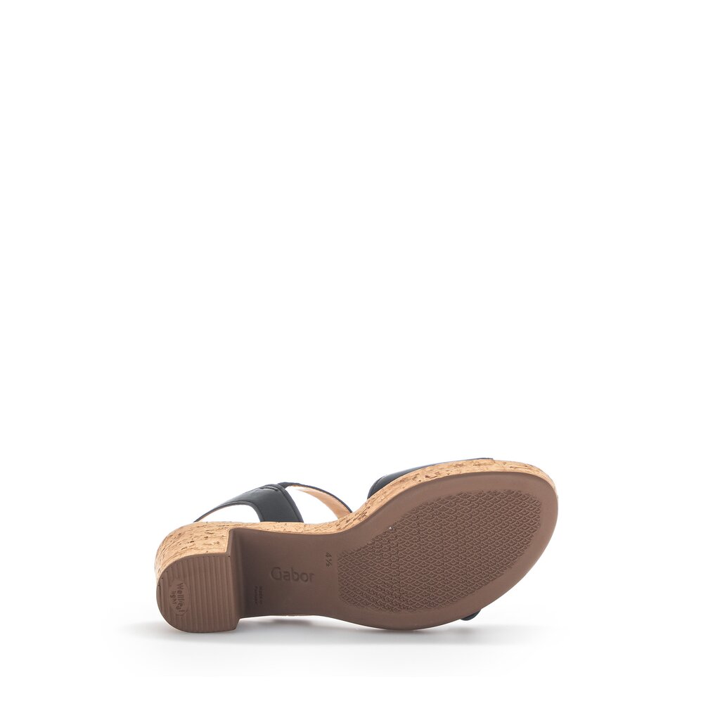 Pius Gabor Plateau Sandale Schwarz