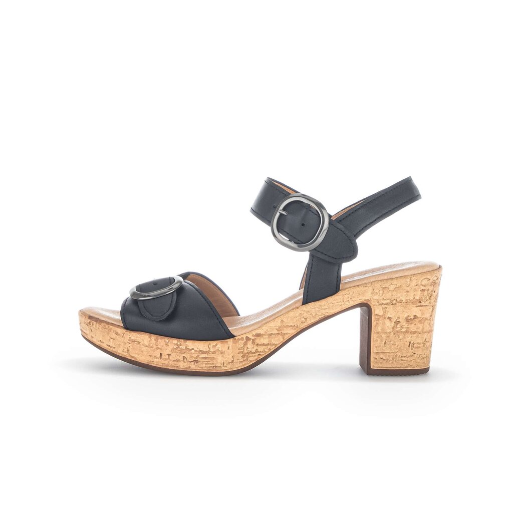 Pius Gabor Plateau Sandale schwarz