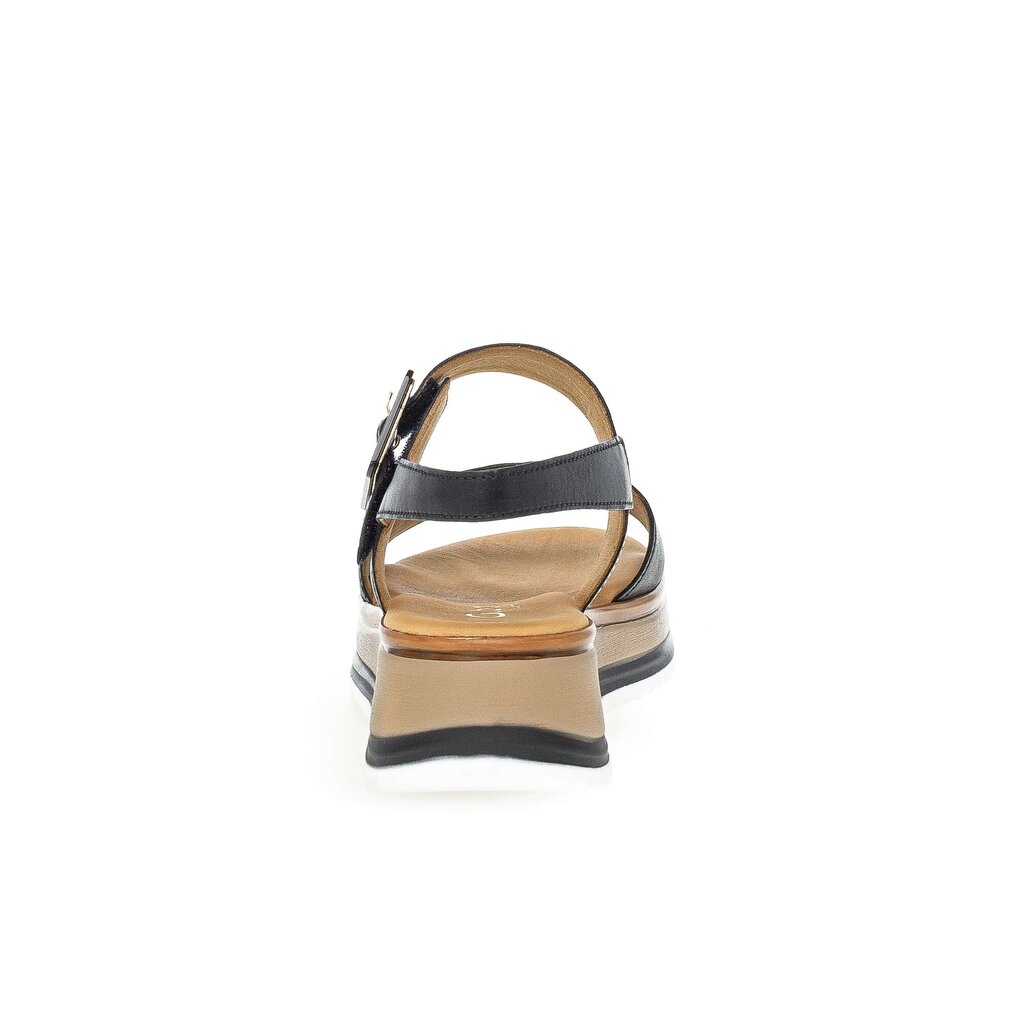 Pius Gabor Plateau Sandale Schwarz