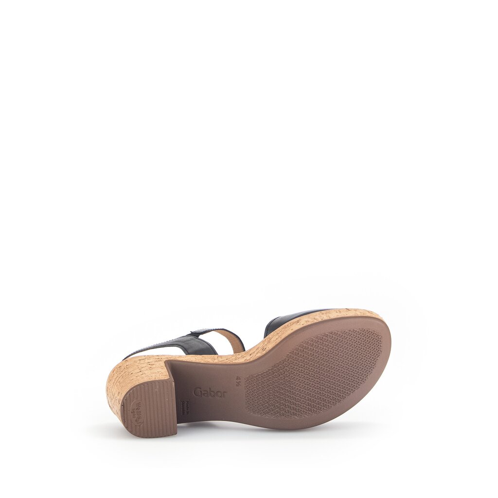 Pius Gabor Plateau Sandale Schwarz