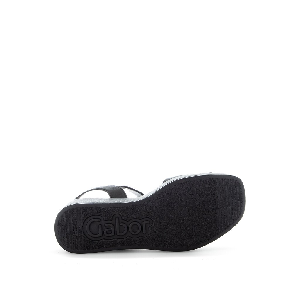 Pius Gabor Plateau Sandale Schwarz