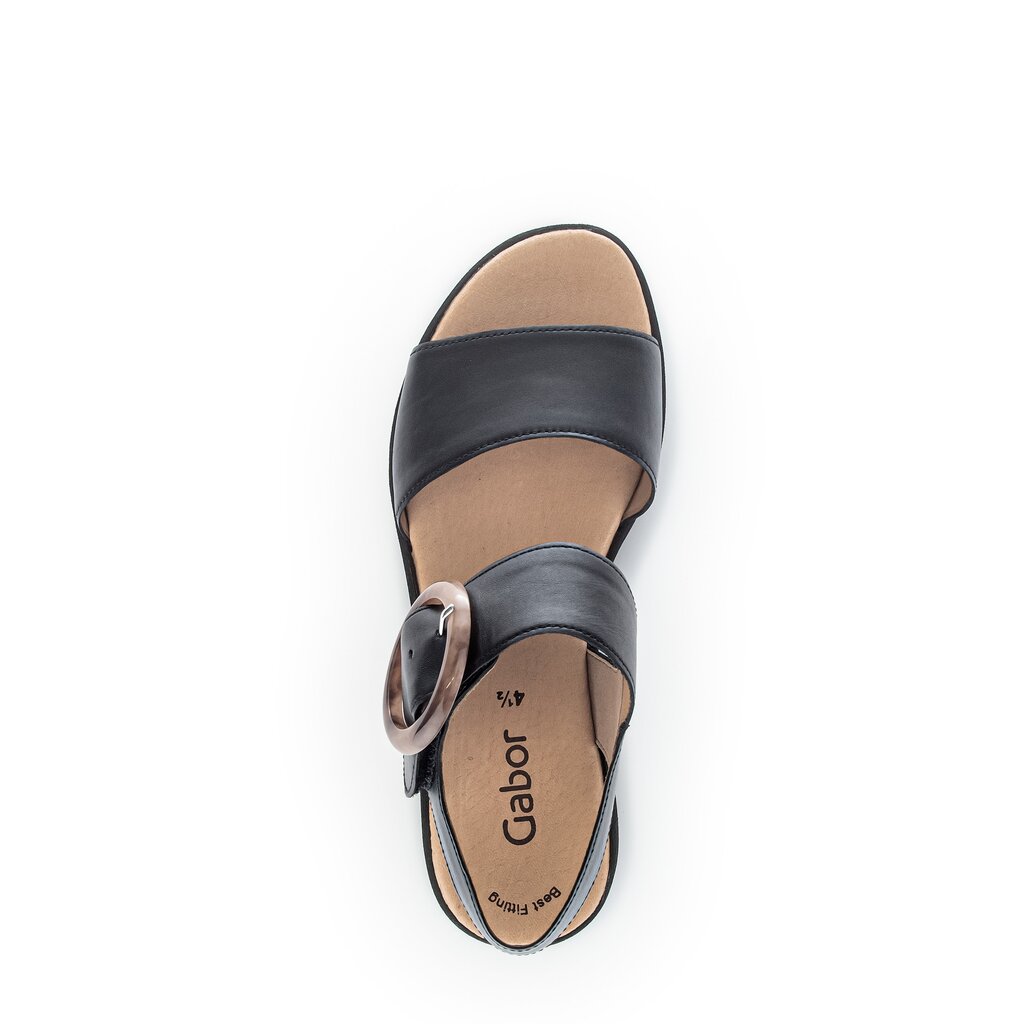 Pius Gabor Plateau Sandale Schwarz