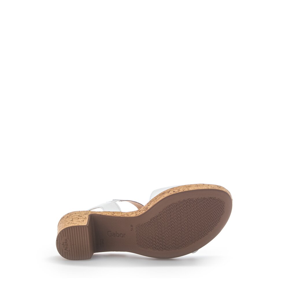 Pius Gabor Plateau Sandale Weiß