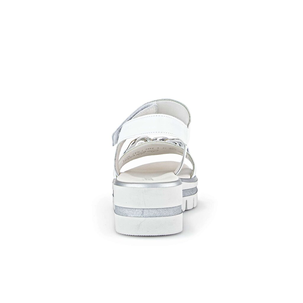 Pius Gabor Plateau Sandale Weiß