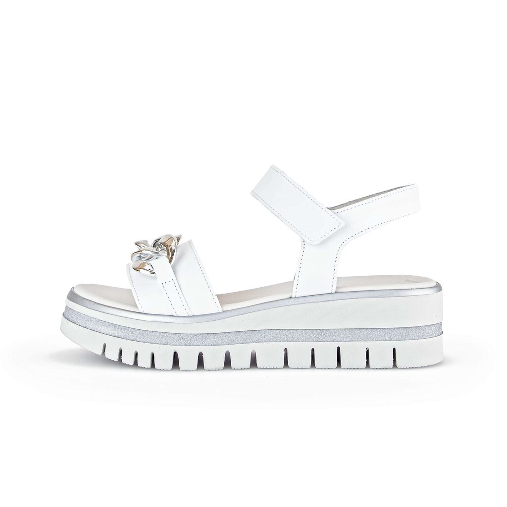 Pius Gabor Plateau Sandale weiß