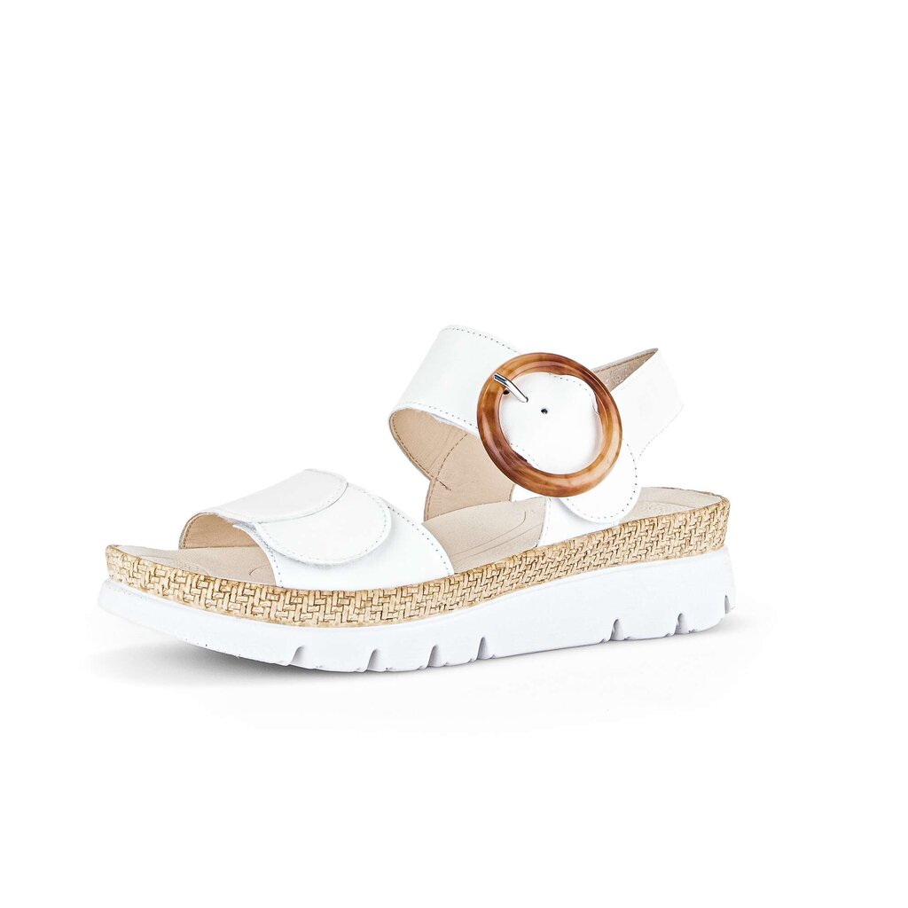 Pius Gabor Plateau Sandale Weiß