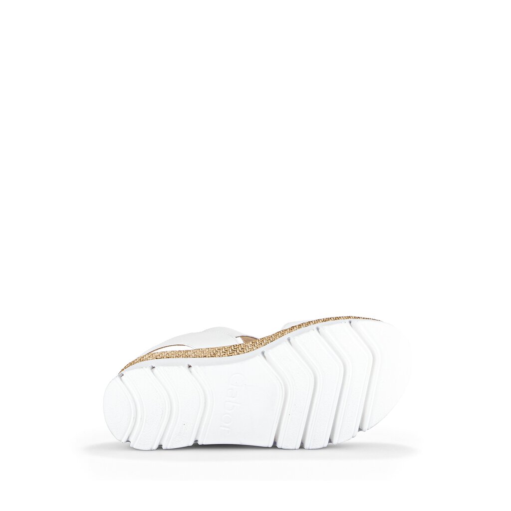 Pius Gabor Plateau Sandale Weiß