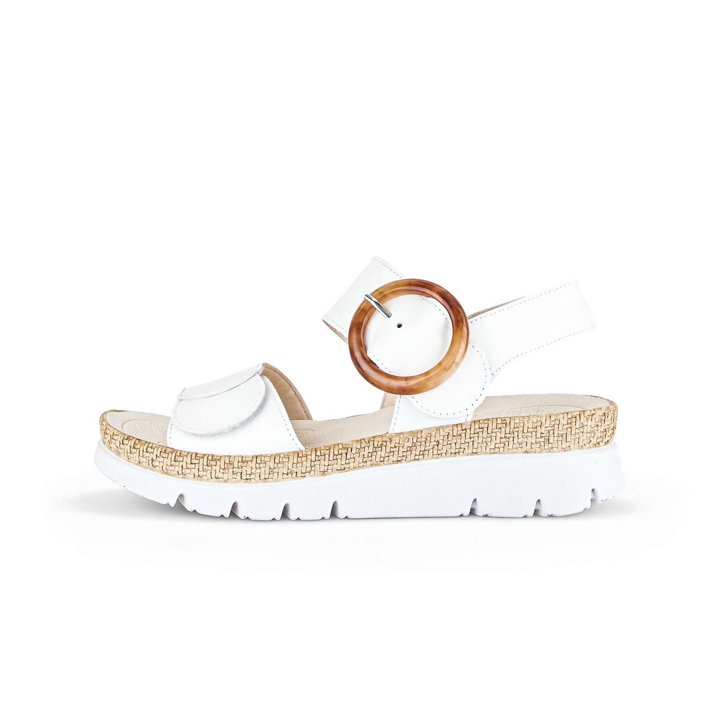 Pius Gabor Plateau Sandale weiß