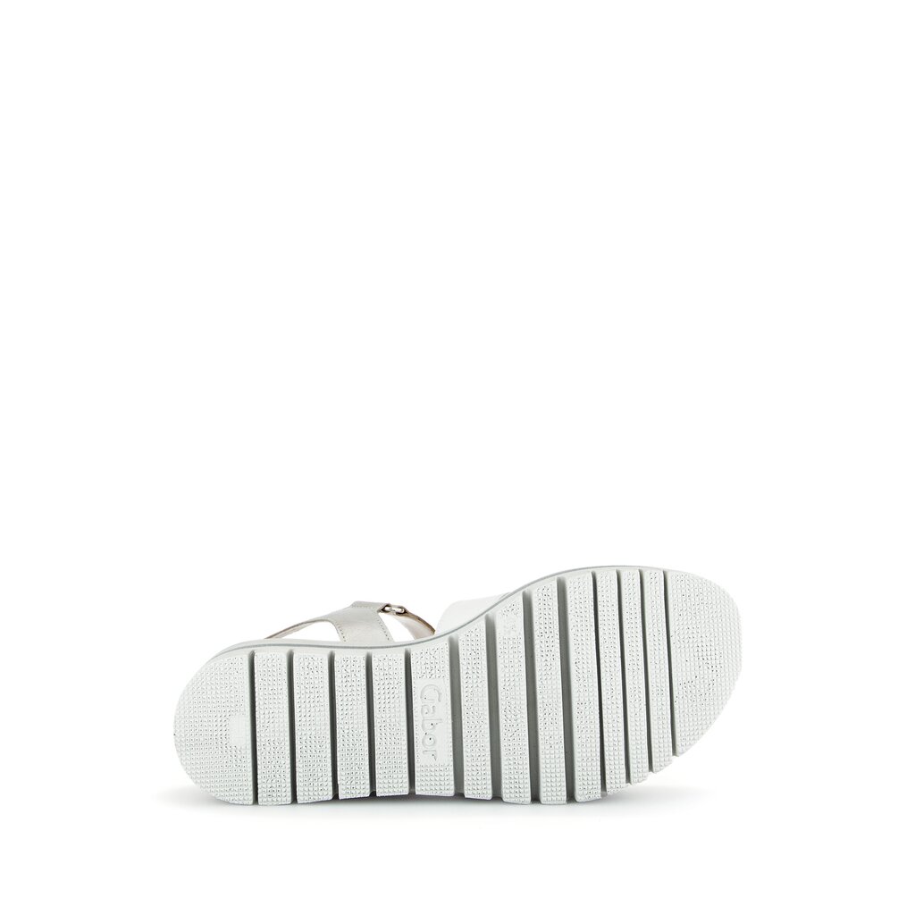 Pius Gabor Plateau Sandale Weiß