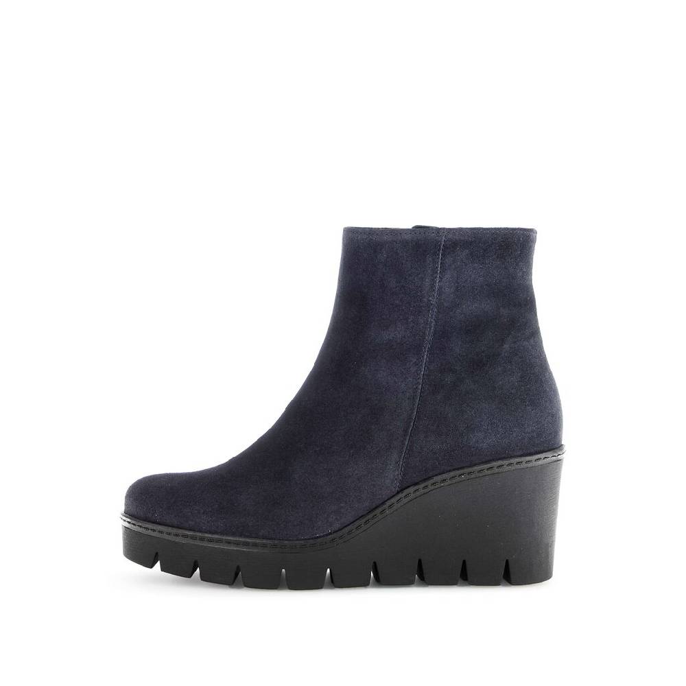 Pius Gabor Plateau Stiefelette blau