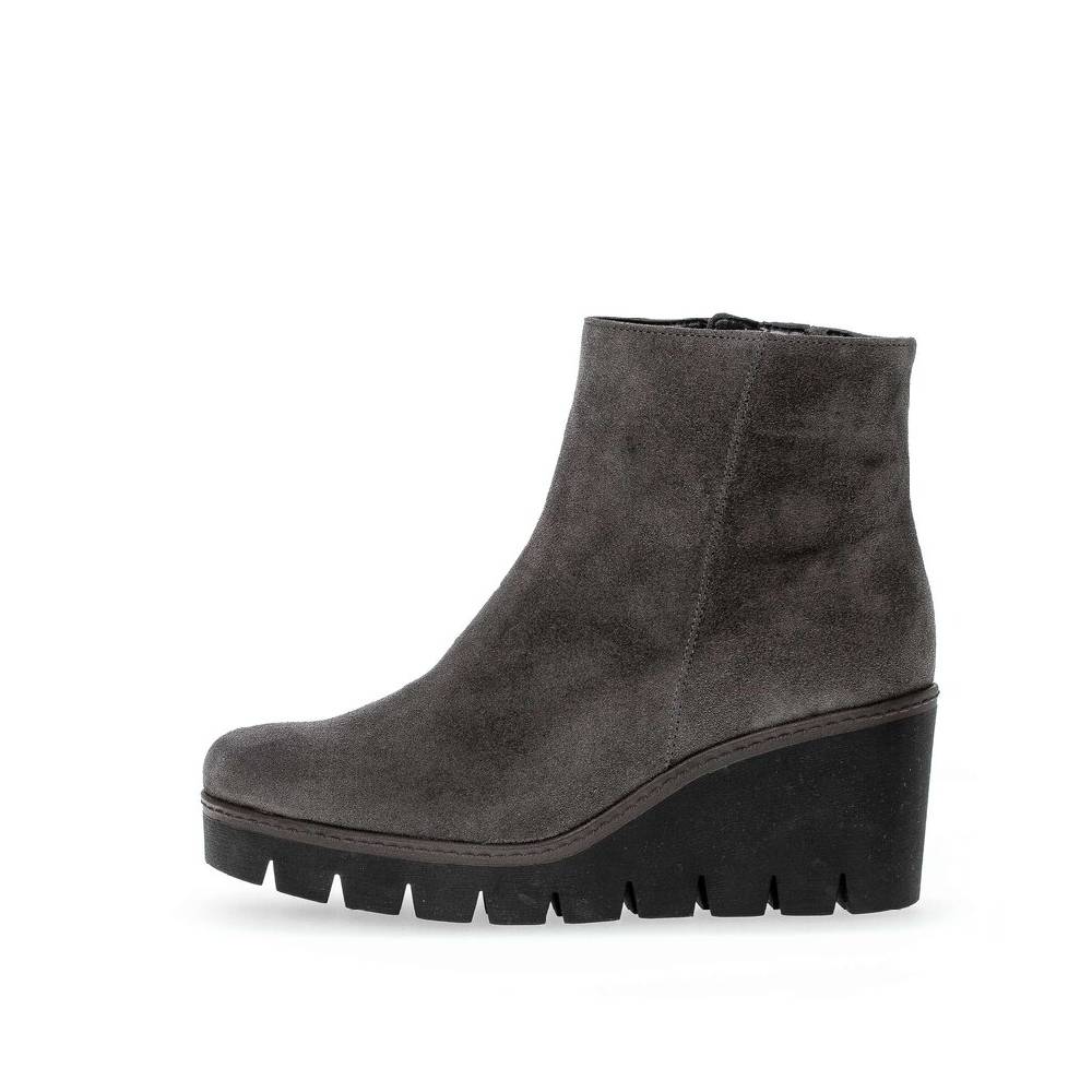 Pius Gabor Plateau Stiefelette grau