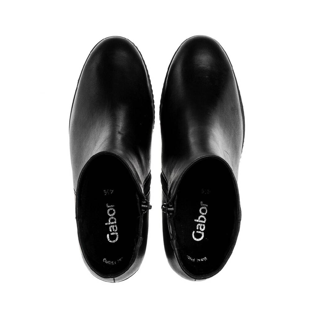 Pius Gabor Plateau Stiefelette Schwarz