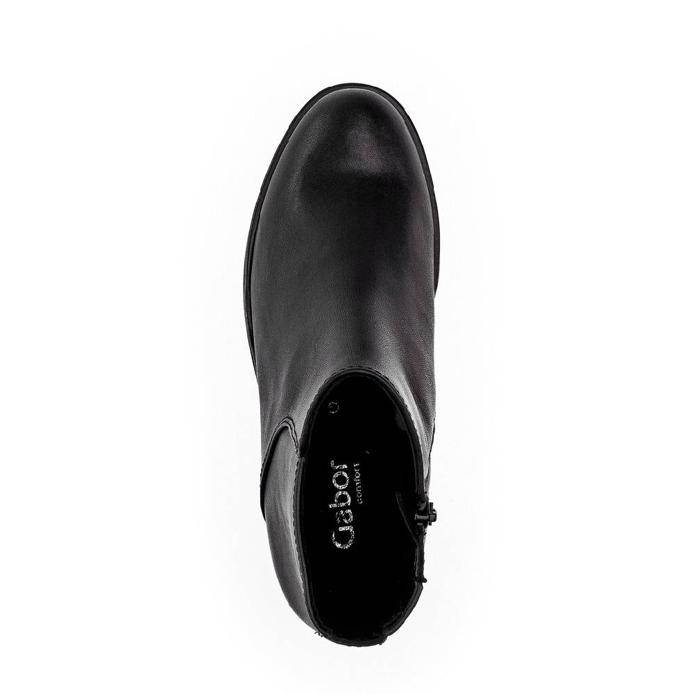 Pius Gabor Plateau Stiefelette Schwarz