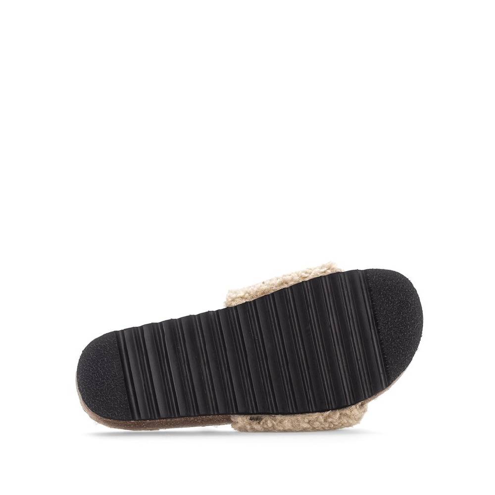 Pius Gabor Plüschhausschuh Beige