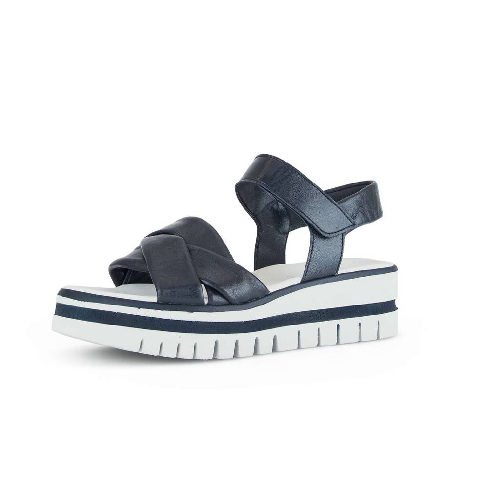 Pius Gabor Riemchensandale Blau