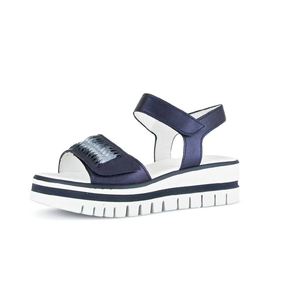 Pius Gabor Riemchensandale Blau