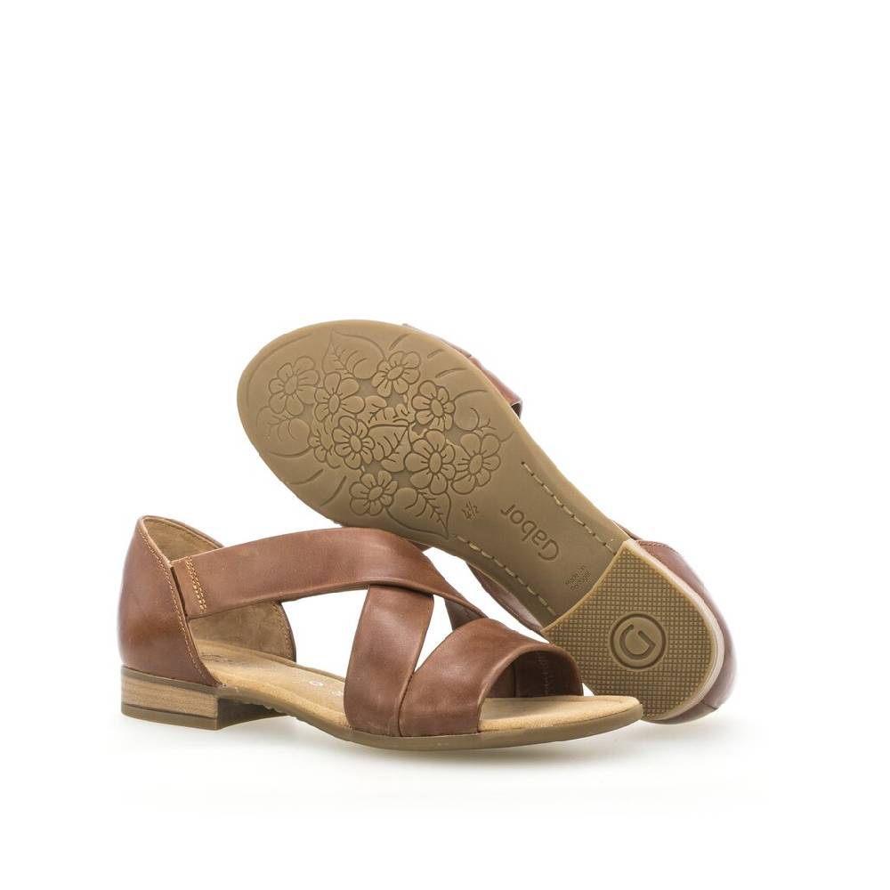 Pius Gabor Riemchensandale Braun