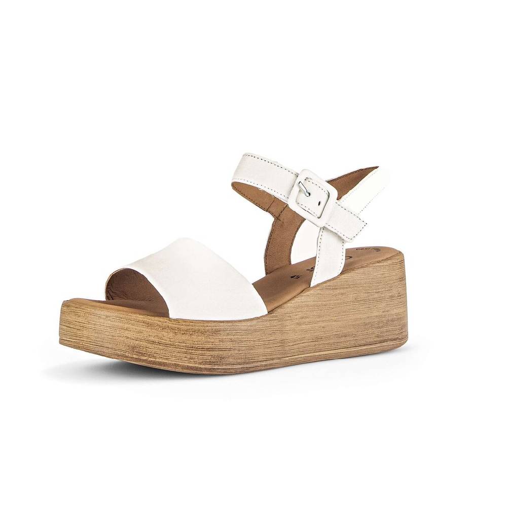 Pius Gabor Riemchensandale Creme