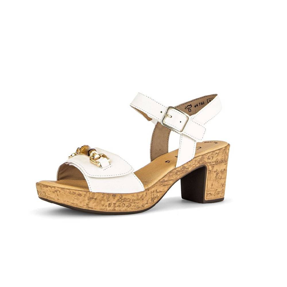 Pius Gabor Riemchensandale Creme