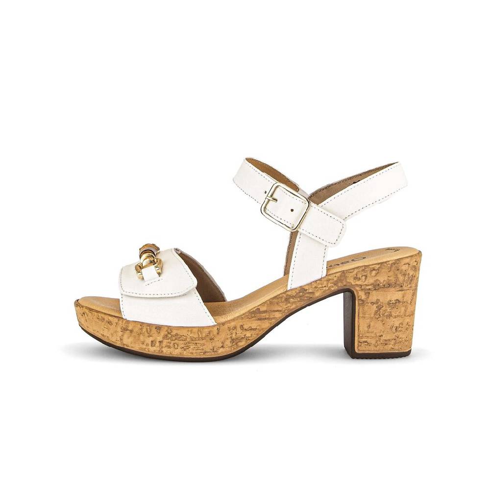 Pius Gabor Riemchensandale creme