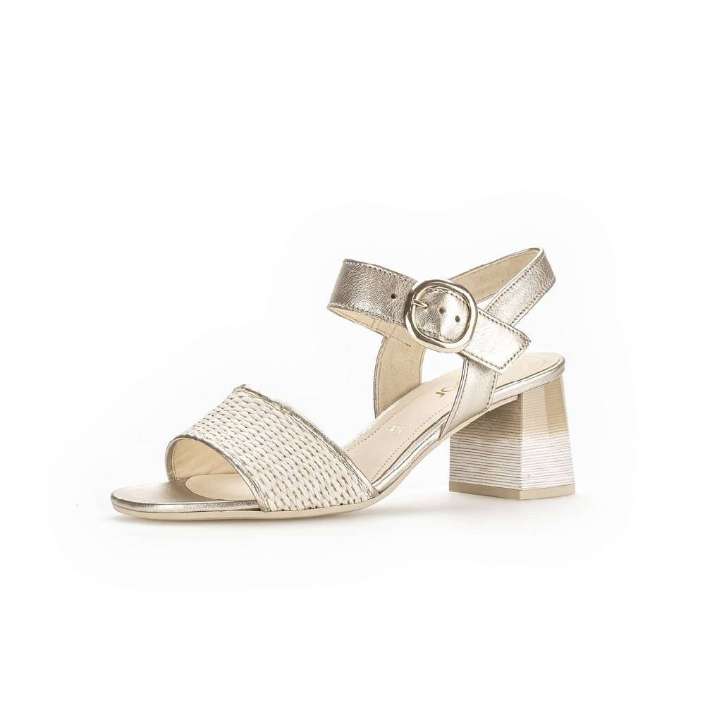 Pius Gabor Riemchensandale Gold